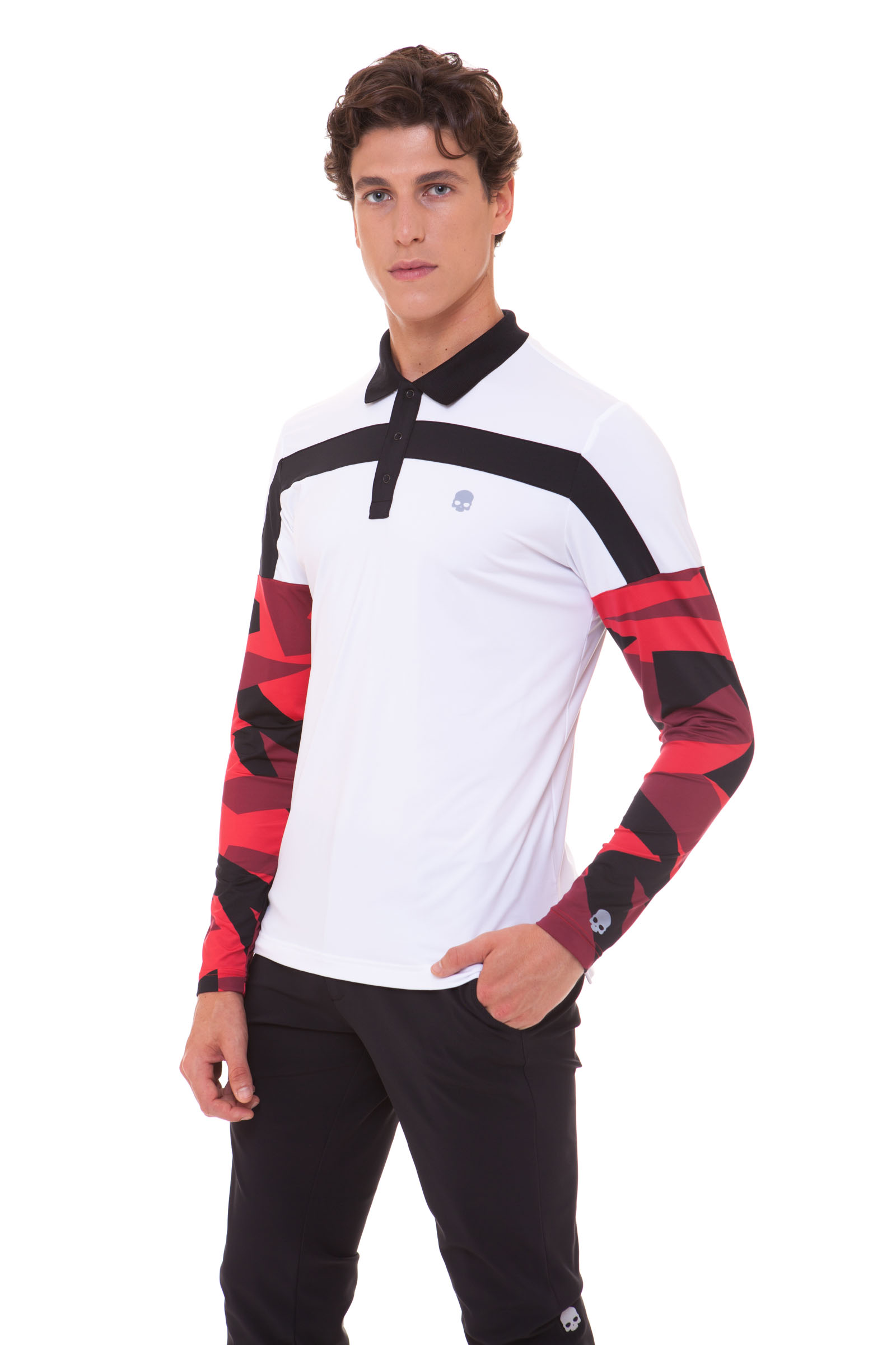 Polo Long Sleeve - Hydrogen Tennis Clothing